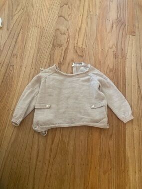 Bonpoint Cream Knit Baby Cardigan 18 months 100 % wool